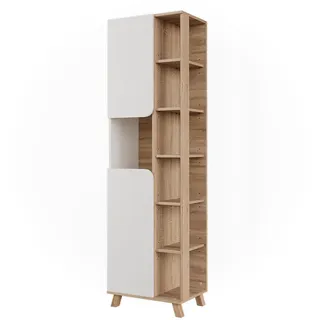 Vicco Karen Hochschrank 50 x 175 cm Sonoma/Weiß Holz
