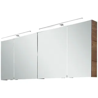 Sadena Spiegelschrank , Eichefarben , Metall , 8 Fächer , 150.4x70x16 cm , Made in Germany , Badezimmer, Badmöbelsets & Badmöbelserien, Badmöbelserien