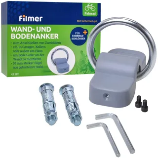 Wand- und Bodenanker mit Montagematerial - Grau