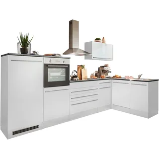 BASIC by Balculina Winkelküche Jazz L-Form 320 cm Hochglanz grau