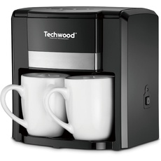 Techwood TCA-206 Kaffeebereiter Duo + 2 Tassen