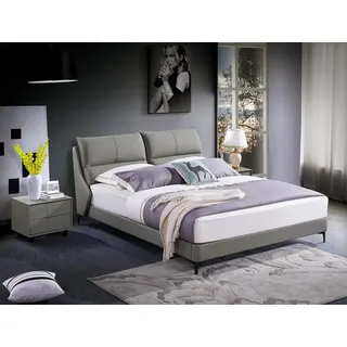 Polsterbett Betten Bett Polster Designer Hotel Doppel Luxus Möbel 180x200cm Neu - Grau