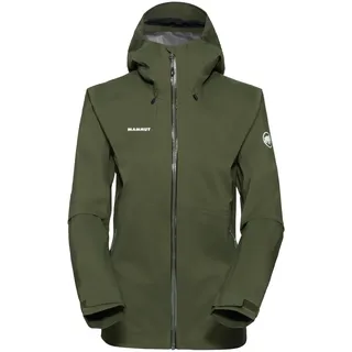 Mammut Outdoor Hardshell Hooded Jacket Women | Damen Jacke für Outdoor, Wasserdicht & Atmungsaktiv, Wanderjacke, Funktionsjacke, Hardshelljacke, Wassersäule 20.000 mm | Dark Marsh, XL