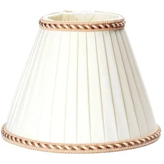 ORION LIGHTSTYLE Lampenschirm Ø 18 x 14 cm Stoff Konisch E27 Beige/Weiß