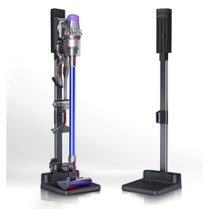 SATUO Staubsauger Ständer für Dyson Stand-Storage-Holder-Station-Docking, kompatibel mit Dyson V6 V7 V8 V10 V11 V15 SV18 SV21 Akku-Staubsauger, mit 6-8 Zubehörteilen Stauraum