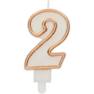 Folat 24152 Kuchen Kerze Simply Chique Gold Ziffer/Zahl 2-9 cm Geburtstagskerzen für Geburtstag, Geburtstagsdeko, für Kinder Partys, Hochzeiten, Firmenfeiern, Jubiläen