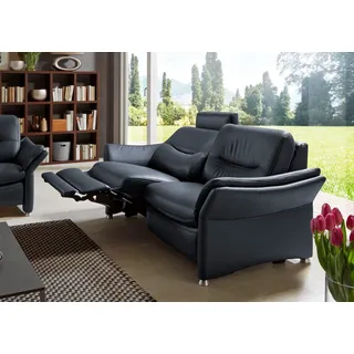 Hukla 2,5-Sitzer "HU-SF15058 Ledersofa, Breite 194 cm" aus Leder, optional Kopfstütze u. WallAway-Funktion, torro nightblau
