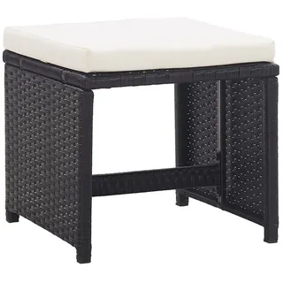 vidaXL Gartenhocker 43 x 45 x 25,5 cm schwarz 2 St.