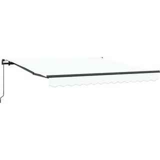 vidaXL Ausziehbare Markise Weiß 300 x 250 cm Polyester und Aluminium - Weiß