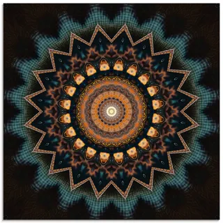 Artland Glasbild »Mandala kosmisches Bewusstsein« Muster 1 Stk. tlg. in verschiedenen Größen, beige