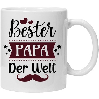 Tasse mit Spruch | Bester Papa der Welt Geschenk Väter Geburtstag | Kaffeetasse Teetasse Geschenkidee Geschenk | Tasse (Weiß)