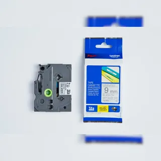 Brother TZe-M921 schwarz auf silber matt Rolle (0,9 cm x 8 m)