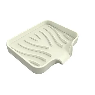 Seifenschale Silikon mit Ablauf, Seifenablage biegsam Seifenhalter rutschfest für Badezimmer Küche (BEIGE)