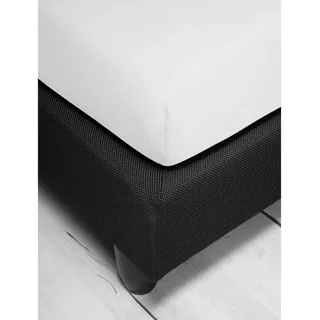 IRISETTE Spannbettlaken Baumwolle 180 x 200 - 200 x 220 cm weiß