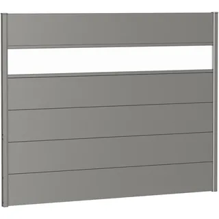 Biohort Sichtschutzelement 180 x 137 cm Grau Metall