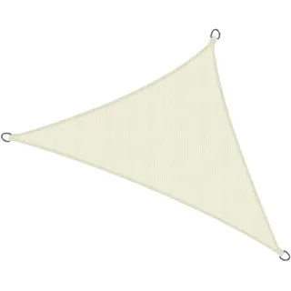 Sol Royal Sonnensegel HS9 Dreieck Creme Kunststoff, 420x420 cm Sonnen- - SolVision HDPE Atmungsaktiv - - Sonnenschutz UV Schutz