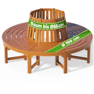 CASARIA Baumbank Ø 190 x 80 cm Braun