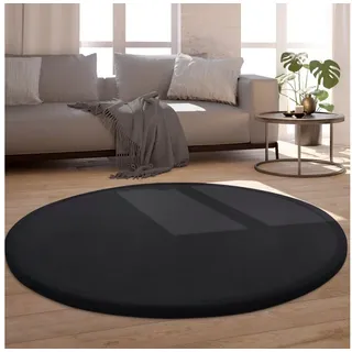 Paco Home »Tatami 475« rund 24 mm Höhe Kurzflor, Uni Farben, mit Memory Foam, waschbar,
