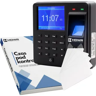 Zeiterfassungsgerät mit RFID-Karte und Schlüsselanhänger + 15 RFID 125 kHz Karten + EBOOK "Zeit unter Kontrolle"