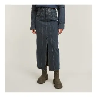 G-Star für Damen. D25289-D762-G852 Langer Rock Viktoria Moto blau (24), Lässig, Baumwolle, Denim, Nachhaltig