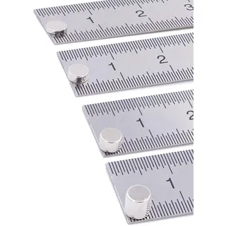 Brudazon | 20 Mini Scheiben-Magnete Set 4x1mm + 4x2mm + 4x3mm + 4x4mm | N52 stärkste Stufe - Neodym-Magnete ultrastark | Power-Magnet für Modellbau, Basteln | Magnetscheibe extra stark