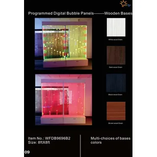 Moderne Trennwand Wasser Wände LED Wasserwand Beleuchtete Wand Säulen 240x240cm - Transparent