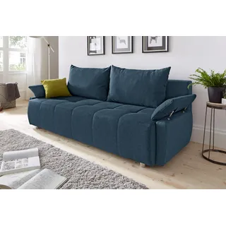 Collection AB Schlafcouch Kunstleder 2-Sitzer Blau