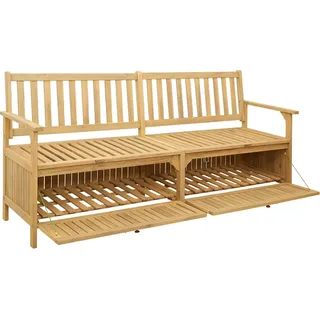 vidaXL Sitzbank mit Stauraum mit Tür 170 x 63 x 84 cm Massiv-Akazie - Braun