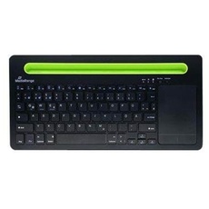 MediaRange MROS131 - keyboard - compact - with touchpad phone holder - QWERTZ - German/Austrian/Swiss - black/green - Tastaturen - German/Austrian - Grün