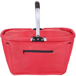 Boxxx Einkaufskorb , Rot , Metall , 30 l , rechteckig , 27x27x50 cm , Lfgb , faltbar, Griffe, Deckel, Innenfutter, lebensmittelecht, recycelbar , Ordnen & Aufbewahren, Körbe, Einkaufskörbe
