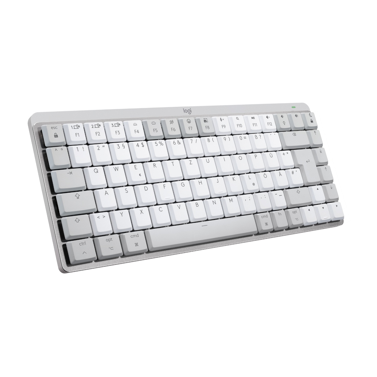 Bild von MX Mechanical Mini for Mac Pale Gray, Kailh Choc V2 LOW PROFILE BROWN, Logi Bolt, USB/Bluetooth, DE (920-010794)