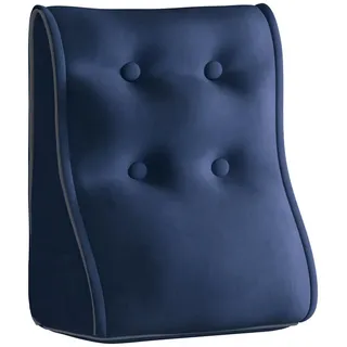 Vercart Rückenkissen Kopfteilkissen Samt Dunkelblau 50/22cm , Textil , Mode , Füllung: Polyester , 22x50 cm , Ce , Heimtextilien, Wohntextilien, Kissen, Rückenkissen