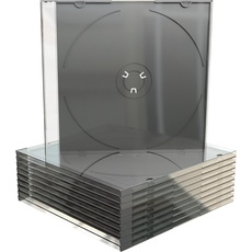 MediaRange CD-Leerhülle, schmal, für 1 Disc maschinenfähig, schwarzes Tray, Optische Medien Zubehör