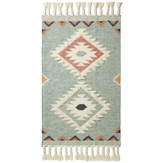 Homescapes Kelim-Teppich Tenali handgewebt 90/150 cm , Multicolor , Textil , Ethno , Rechteckig , 90x150 cm , Teppiche und Böden, Teppiche, Webteppiche