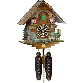 Trenkle - Modell 8501 - Kuckucksuhr im Chalet-Design - 8-tägiges Kettenzugwerk - Classic-Ausführung - Braun