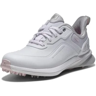 Footjoy Damen Pro SL Golfschuh, Weiß/Weiß/Grau, 39.5 EU Weit