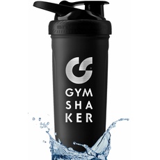 GYMSHAKER Edelstahl Shaker 900 ml - Wabenstruktur-Sieb für cremige Protein Shakes - auslaufsicher & BPA frei - Schwarz