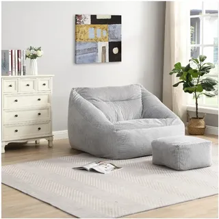Home Deluxe Sitzsack Sessel COZY -versch. Ausführungen - Hellgrau