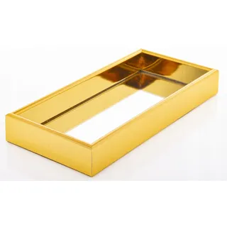 Artpol Dekotablett Gold Transparent 2,5x21x10cm