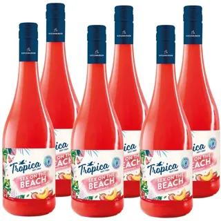 KATLENBURGER - Tropica Sex on the Beach | Trinkfertiger Erfrischer aus spritzigem Fruchtwein mit Erdbeer und Pfirsich Geschmack. Inhalt: 6x 0,75l mit 7% vol.