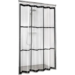 Sealskin Duschvorhang Brix 180 x 200 cm transparent / schwarz