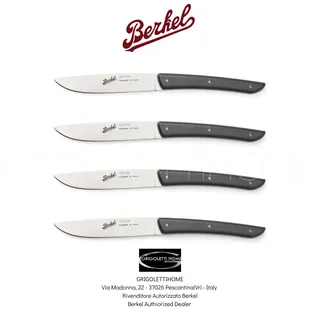 Berkel - COLOR Schwarz - Set 4 Messer Steak Stahl - KCO4SW11SRMBL