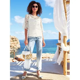 heine Spitzenshirt »Shirt«, 1 Stk., beige