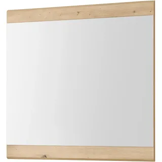 Mid.you Wandspiegel , Eiche Artisan , Glas, Holzwerkstoff , rechteckig , 80x75x2 cm , Garderobe, Garderobenspiegel
