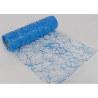 Protinam Tischläufer, 30 cm breit, 5 m lang, Hellblau 7201, Gestreift, Kunstfaser
