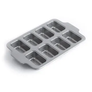 KitchenAid Bakeware Aluminisierte Stahl PFAS-freie Antihaftbeschichtung 8-Formen-Mini-Kuchenblech, Backofen sicher, Spülmaschinenfest, Grau