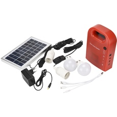 MeetUs Portable Home Outdoor Generation System Kleine DC Solar Panels Beleuchtung Lade Generator Power System, 2 Stück Glühbirne + 4 In 1 USB Ladekabel