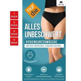 NUR DIE Hygienewäsche Alles Unbeschwert Slip - schwarz Gr√∂ße 36-38 1 St Sonstige