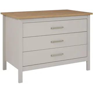 Interlink Kücheninsel Mittelinsel 124 x 75 x 91,5 cm Piazza Crema/Kaschmir/Eiche Artisan