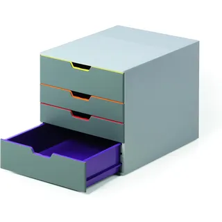 Durable Schubladenbox Varicolor 28 x 35,6 x 29,2 cm 4-tlg. grau